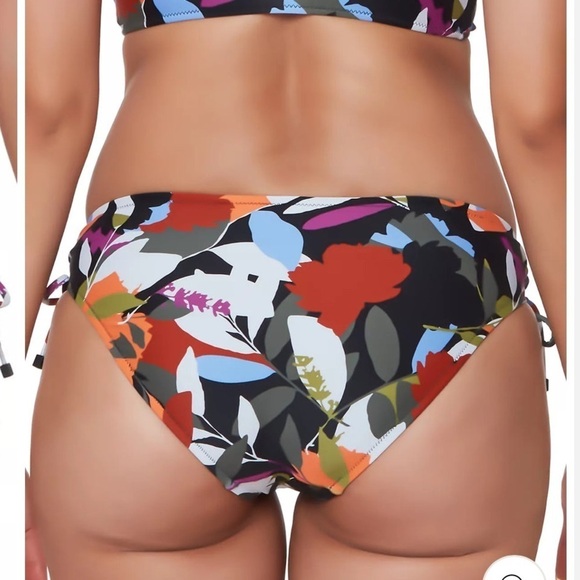 NEW Bar Ill Printed Side-Shirred Hipster Bottoms Swim Separate Size S MEC0515 - Picture 2 of 14